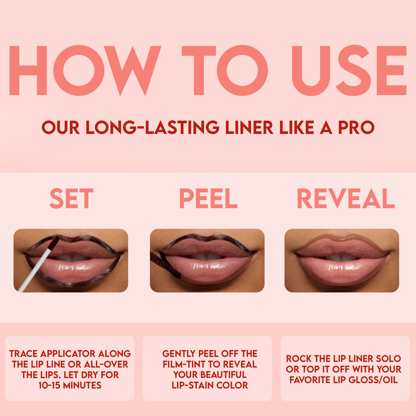Peel Off Lip Liner Stainš - No Fade, No Smudge, NO PROBLEM!