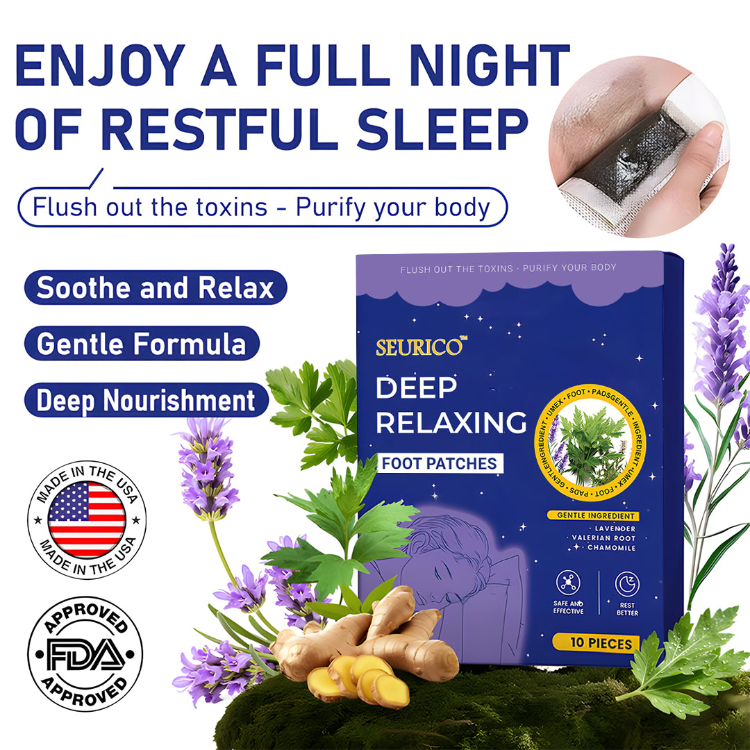 Seurico™ Deep Relaxing Foot Patches – Soothe Tired Feet, Relieve Stress, Promote Relaxation & Better Sleep