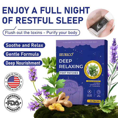 Seurico™ Deep Relaxing Foot Patches – Soothe Tired Feet, Relieve Stress, Promote Relaxation & Better Sleep