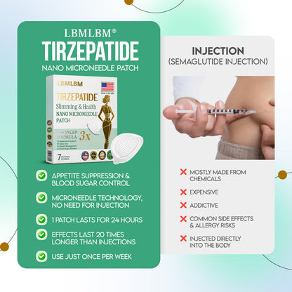 LBMLBM™ NIDDK-Tirzepatide Slimming NANO MICRONEEDLE PATCH 👨‍⚕️（Zero Pain, 24/7 Release | Lose 20lbs FAST | 90% Sugar Drop | ）